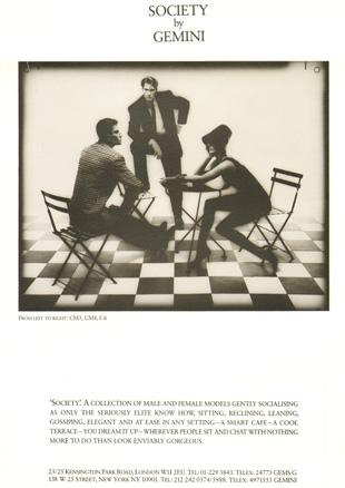 Gemini Mannequins Society 1987 advert Universal Display